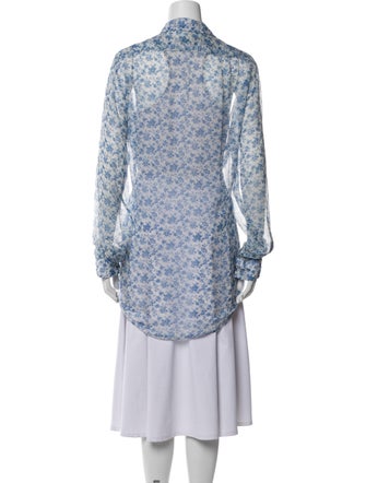 Acne Studios Floral Print Long Sleeve Tunic