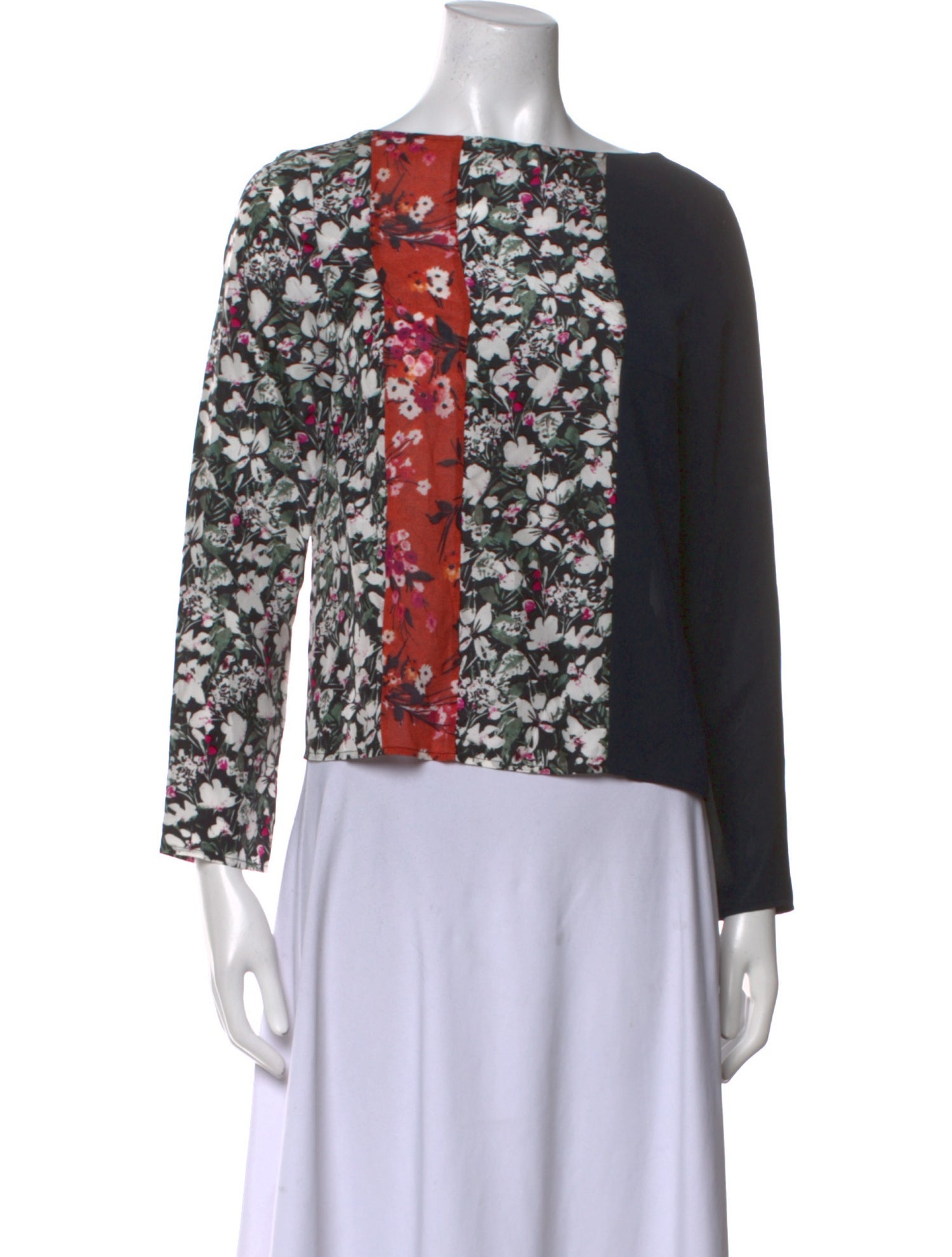 Acne Studios Floral Print Bateau Neckline Blouse w/ Tags
