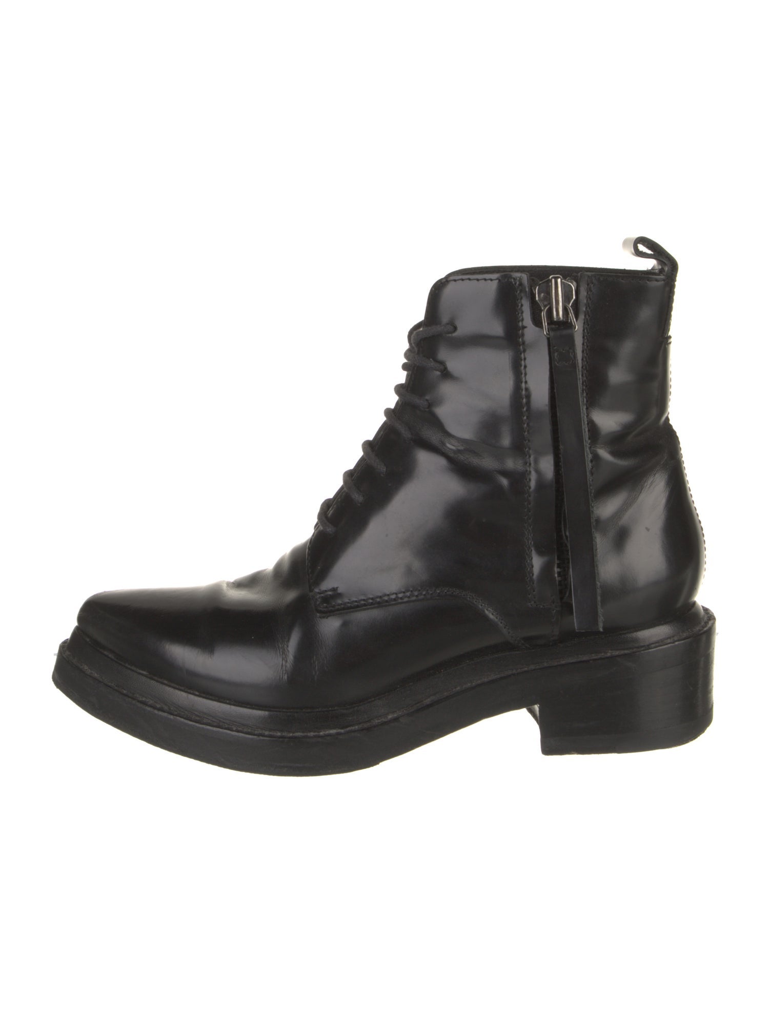Acne Studios Patent Leather Combat Boots