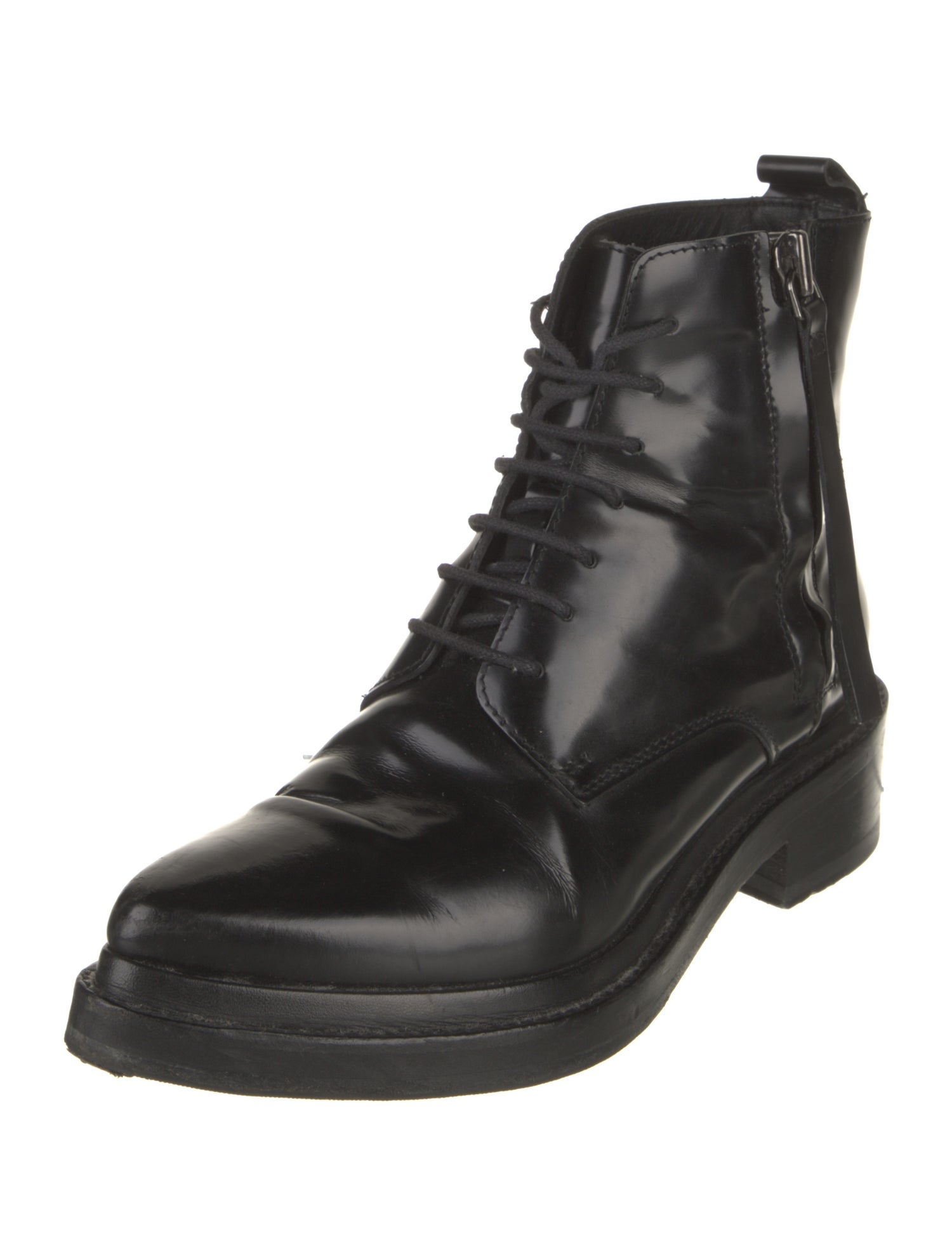 Acne Studios Patent Leather Combat Boots