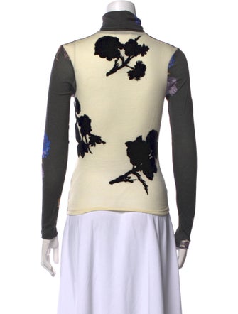 Acne Studios Wool Floral Print Top