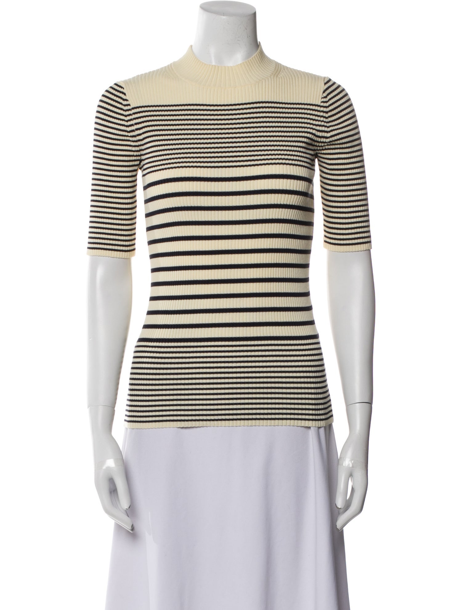 Acne Studios Striped Mock Neck Top
