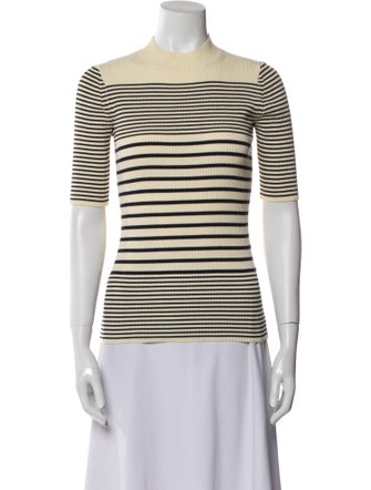 Acne Studios Striped Mock Neck Top