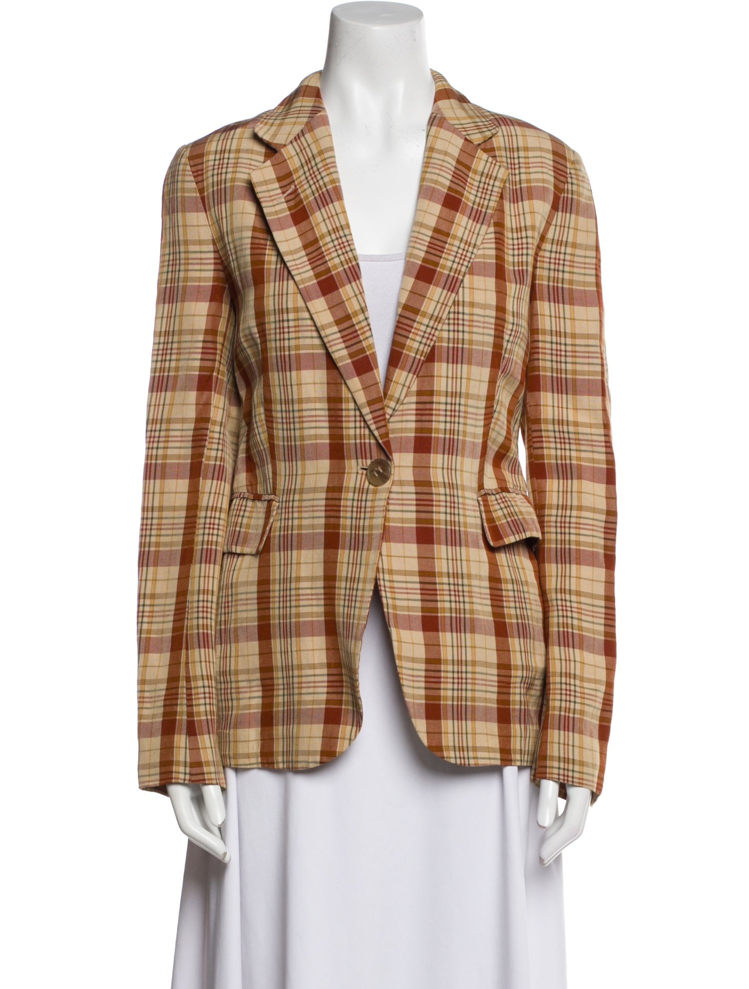 Acne Studios Plaid Print Blazer