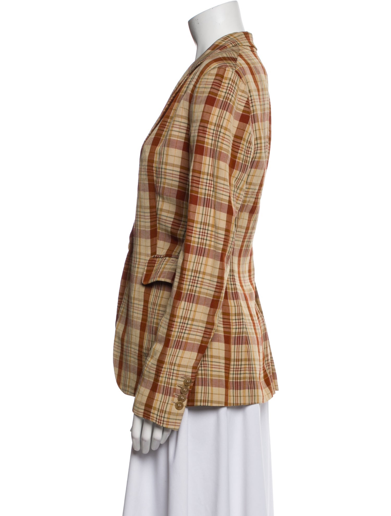 Acne Studios Plaid Print Blazer