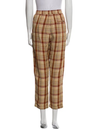 Acne Studios Plaid Print Straight Leg Pants