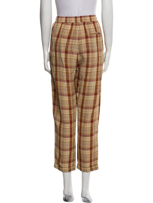 Acne Studios Plaid Print Straight Leg Pants
