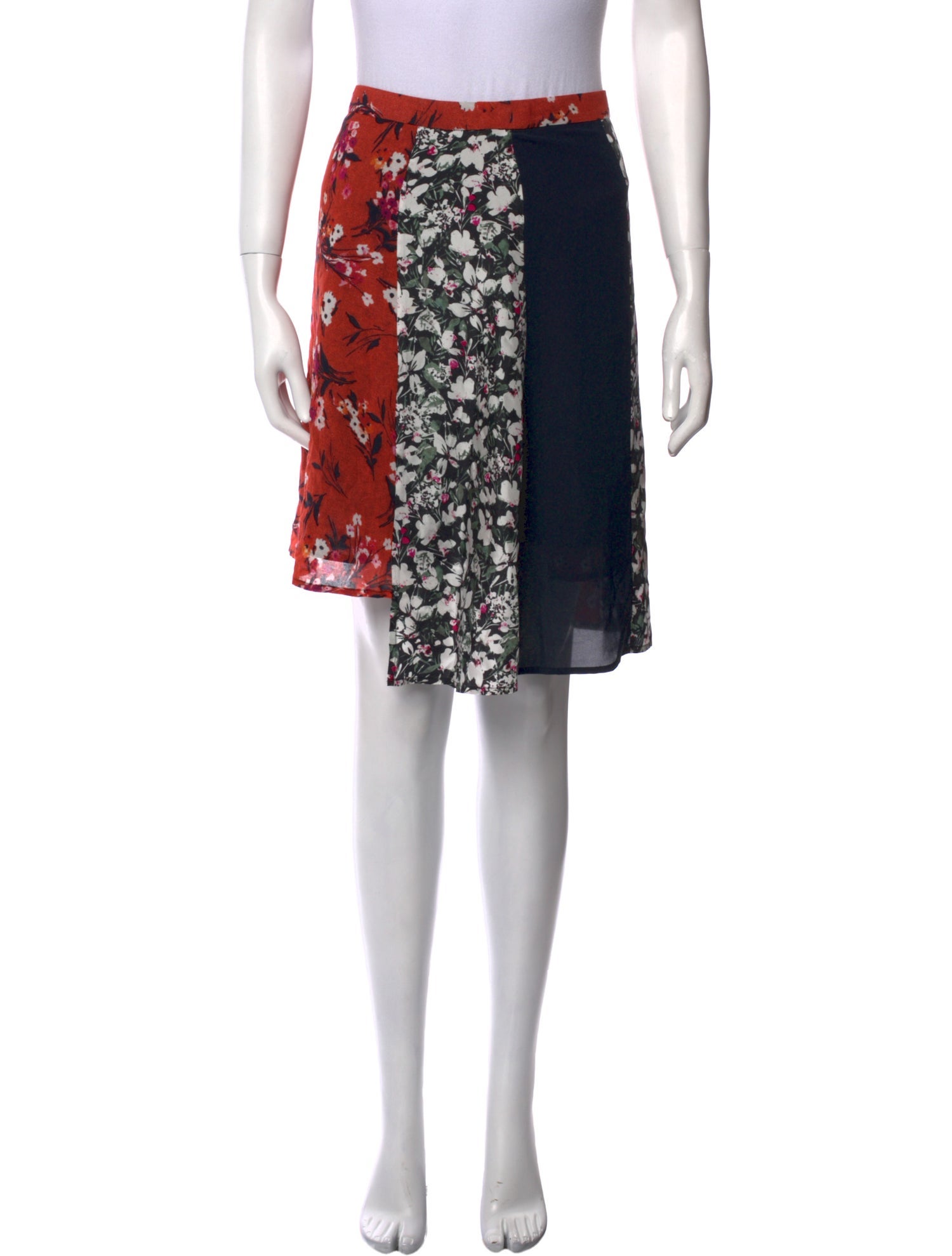 Acne Studios Floral Print Knee-Length Skirt