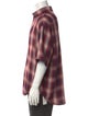 Acne Studios Plaid Print Three-Quarter Sleeve Shirt