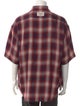 Acne Studios Plaid Print Three-Quarter Sleeve Shirt