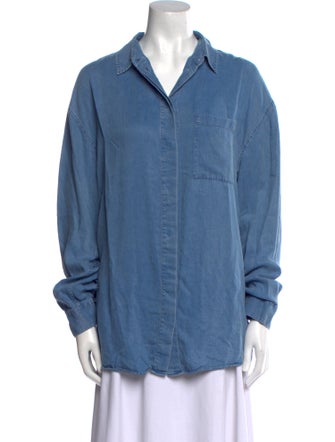 Acne Studios Bela Den Long Sleeve Button-Up Top
