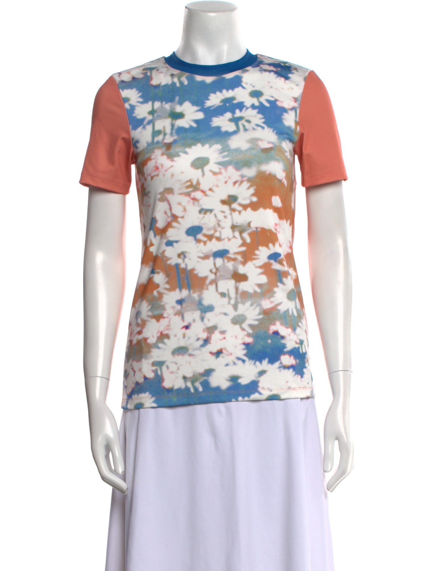 Acne Studios Floral Print Crew Neck T-Shirt