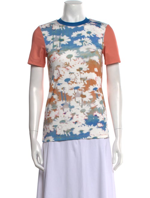 Acne Studios Floral Print Crew Neck T-Shirt