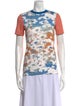 Acne Studios Floral Print Crew Neck T-Shirt