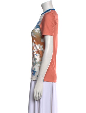 Acne Studios Floral Print Crew Neck T-Shirt