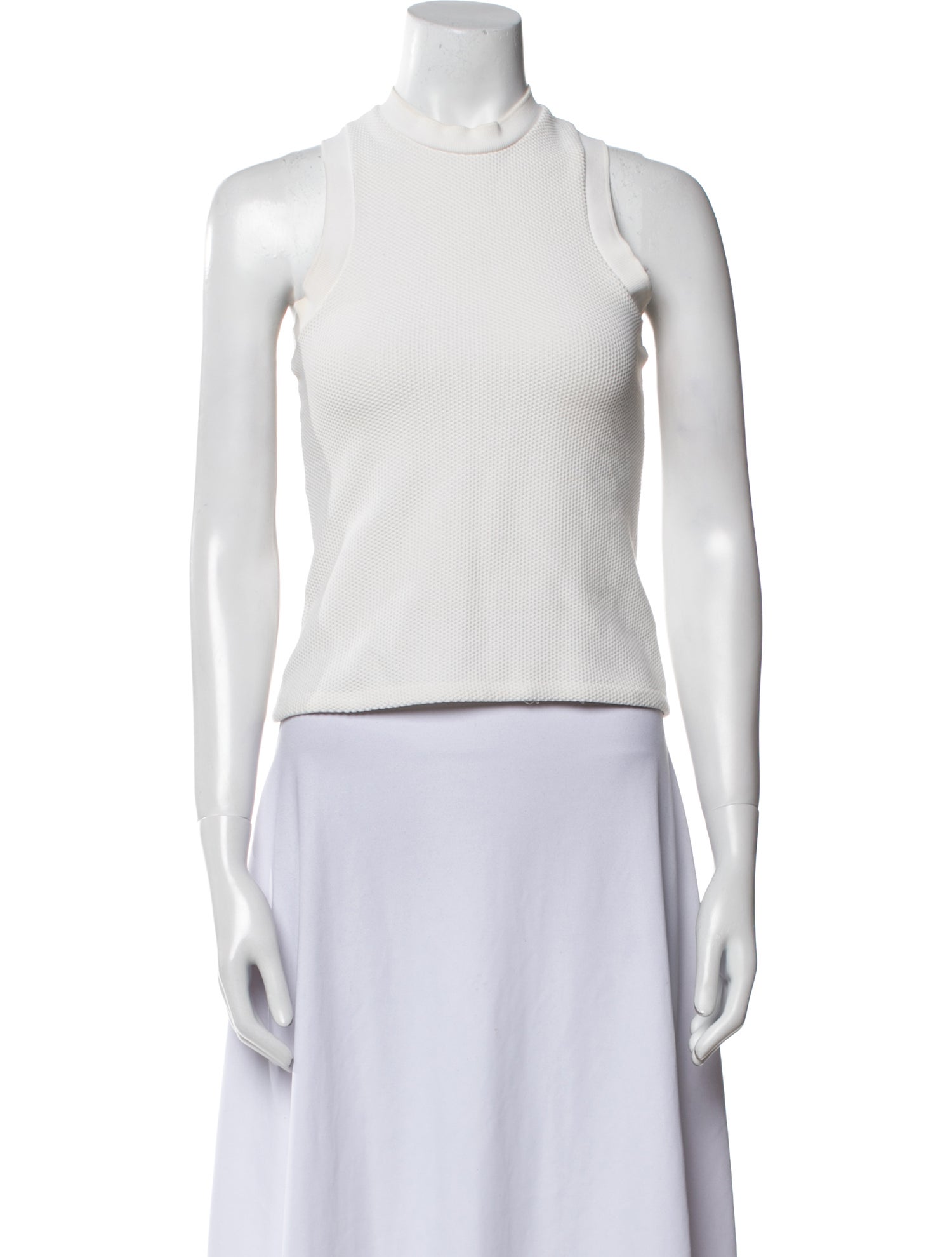 Acne Studios Nylon Mock Neck Crop Top