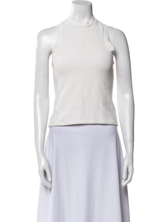 Acne Studios Nylon Mock Neck Crop Top