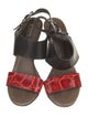 Acne Studios Leather Colorblock Pattern Slingback Sandals