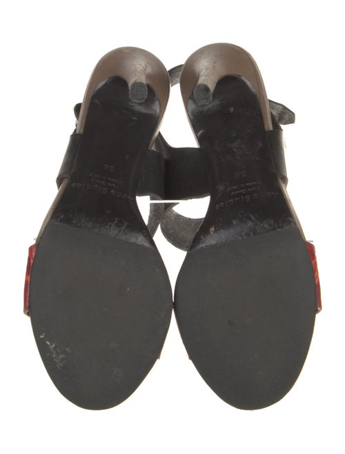 Acne Studios Leather Colorblock Pattern Slingback Sandals