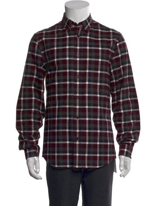 Acne Studios Plaid Print Long Sleeve Shirt