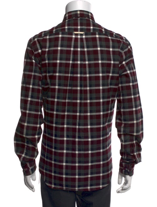 Acne Studios Plaid Print Long Sleeve Shirt