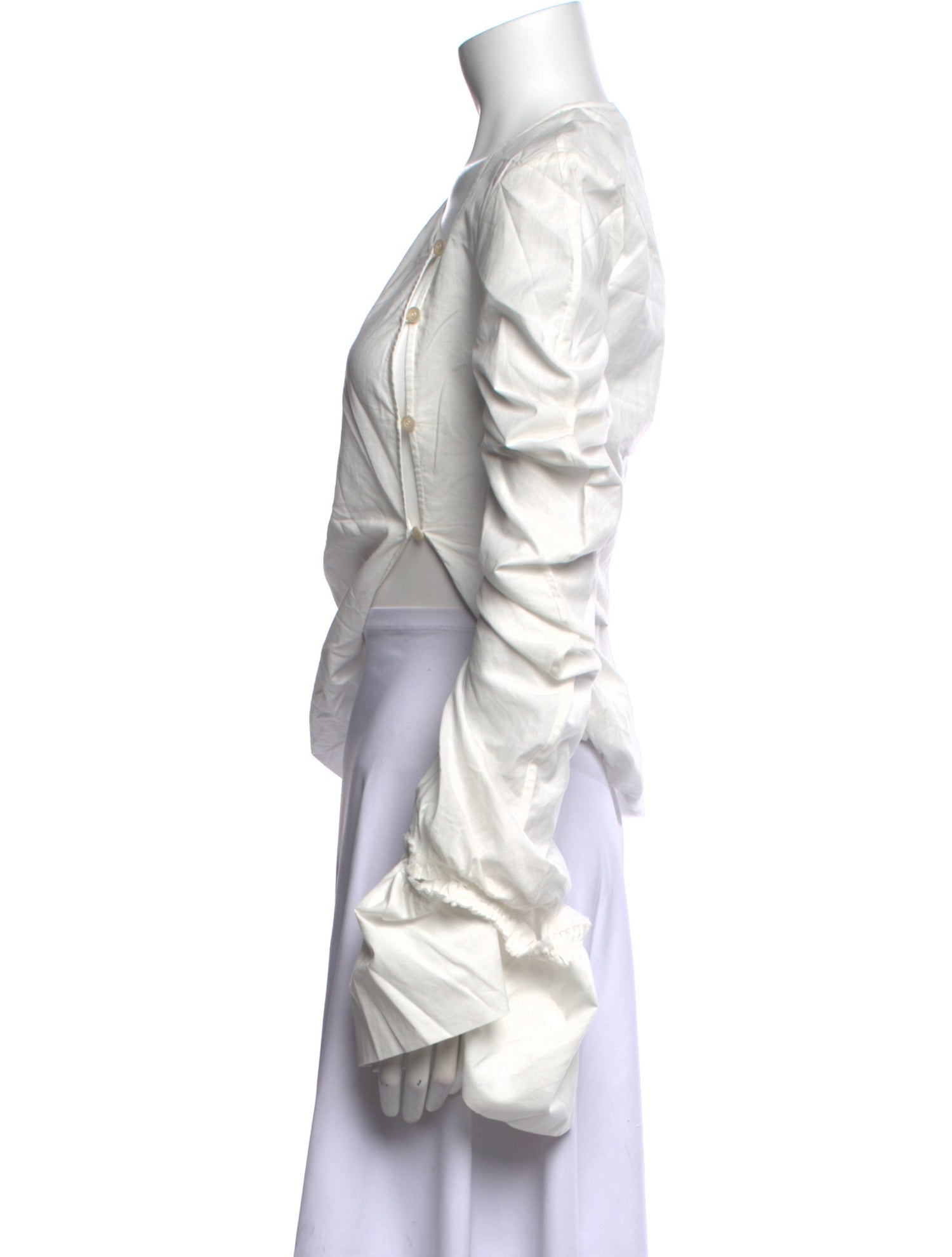 Acne Studios Asymmetrical Long Sleeve Crop Top w/ Tags