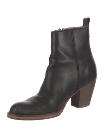 Acne Studios Leather Colorblock Pattern Boots