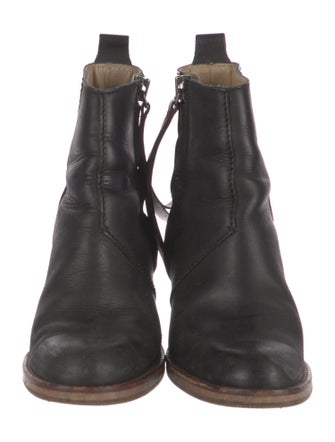 Acne Studios Leather Colorblock Pattern Boots