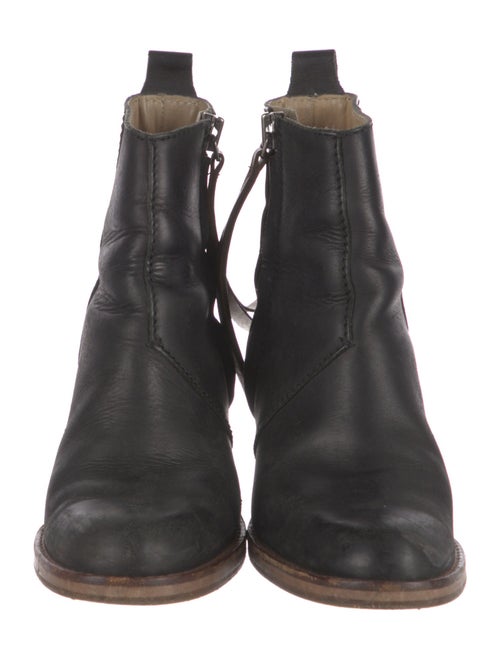 Acne Studios Leather Colorblock Pattern Boots