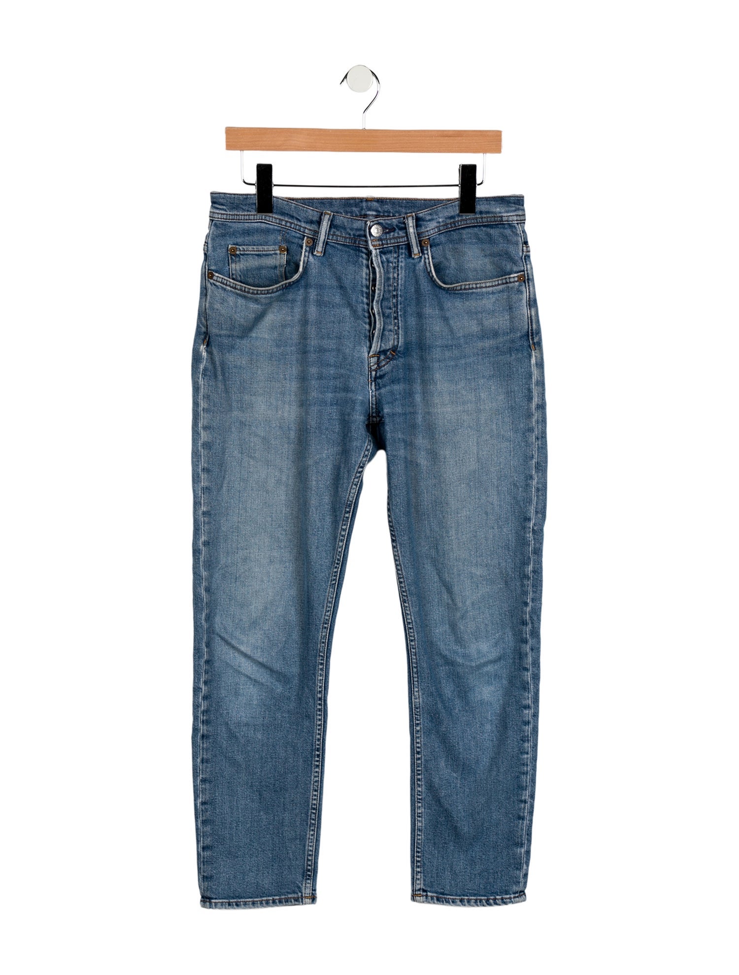 Acne Studios Mid-Rise Straight Leg Jeans
