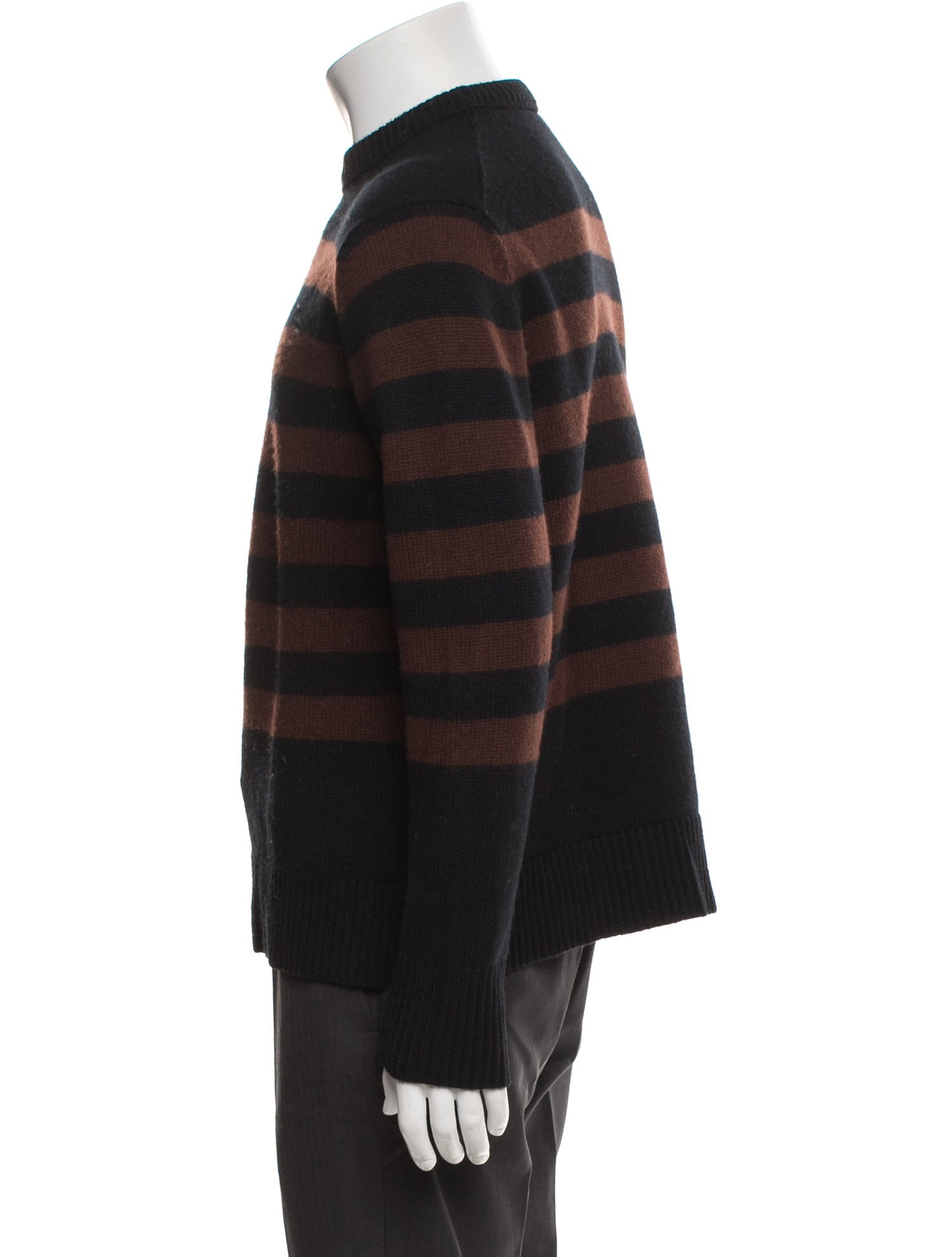 Acne Studios Striped Mock Neck Pullover