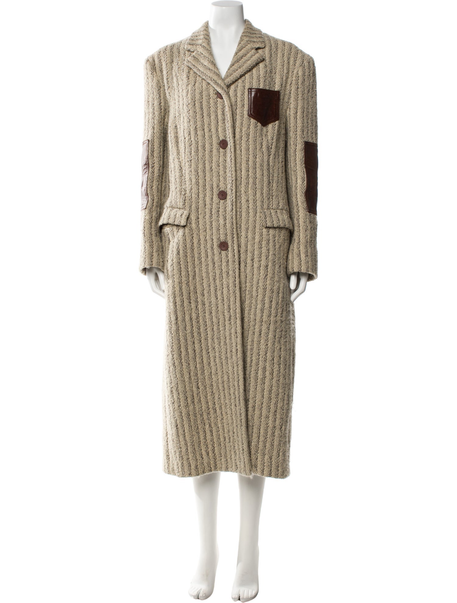 Acne Studios Wool Striped Trench Coat