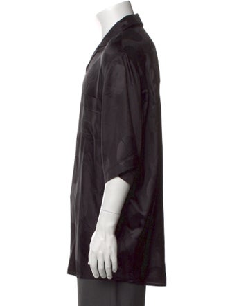 Acne Studios Polka Dot Print Three-Quarter Sleeve Shirt