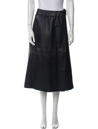 Acne Studios Lamb Leather Midi Length Skirt