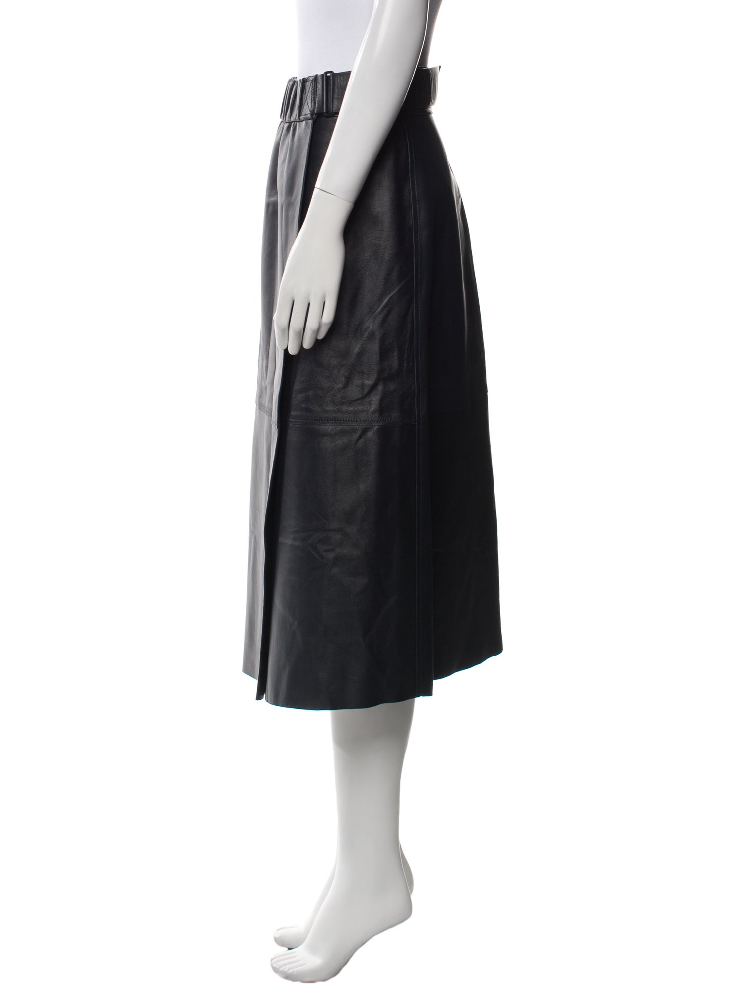 Acne Studios Lamb Leather Midi Length Skirt