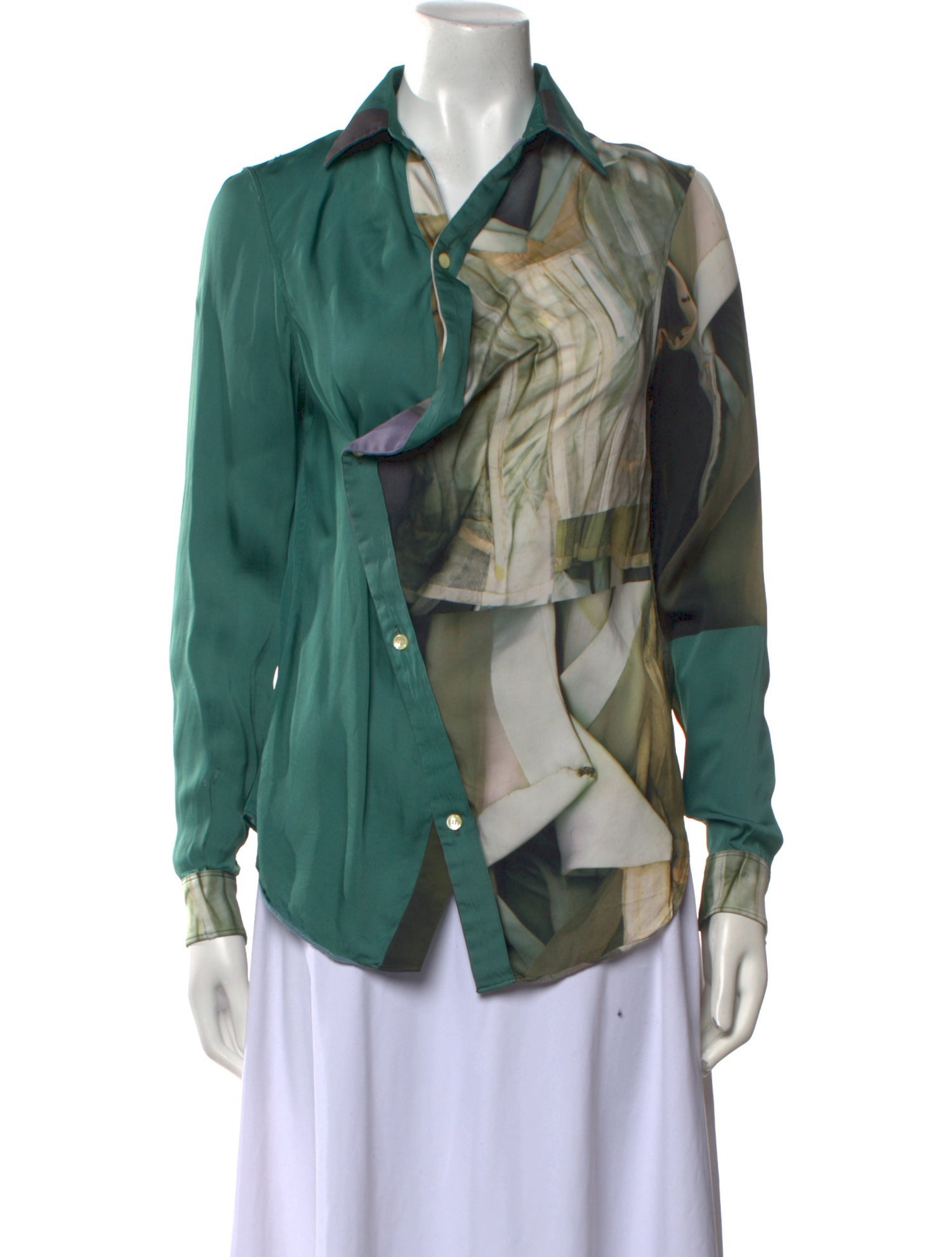 Acne Studios Printed Long Sleeve Blouse