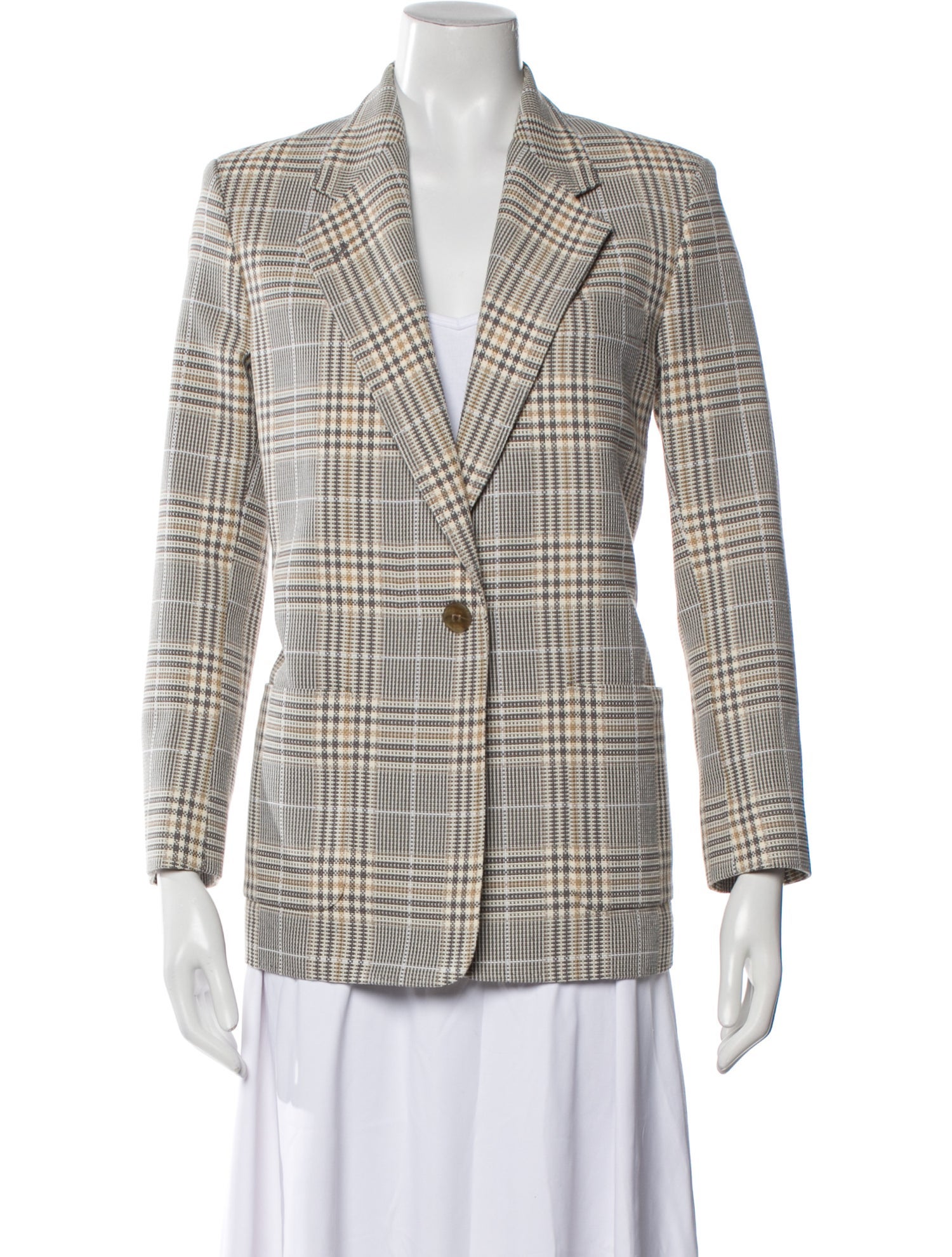 Acne Studios Plaid Print Blazer