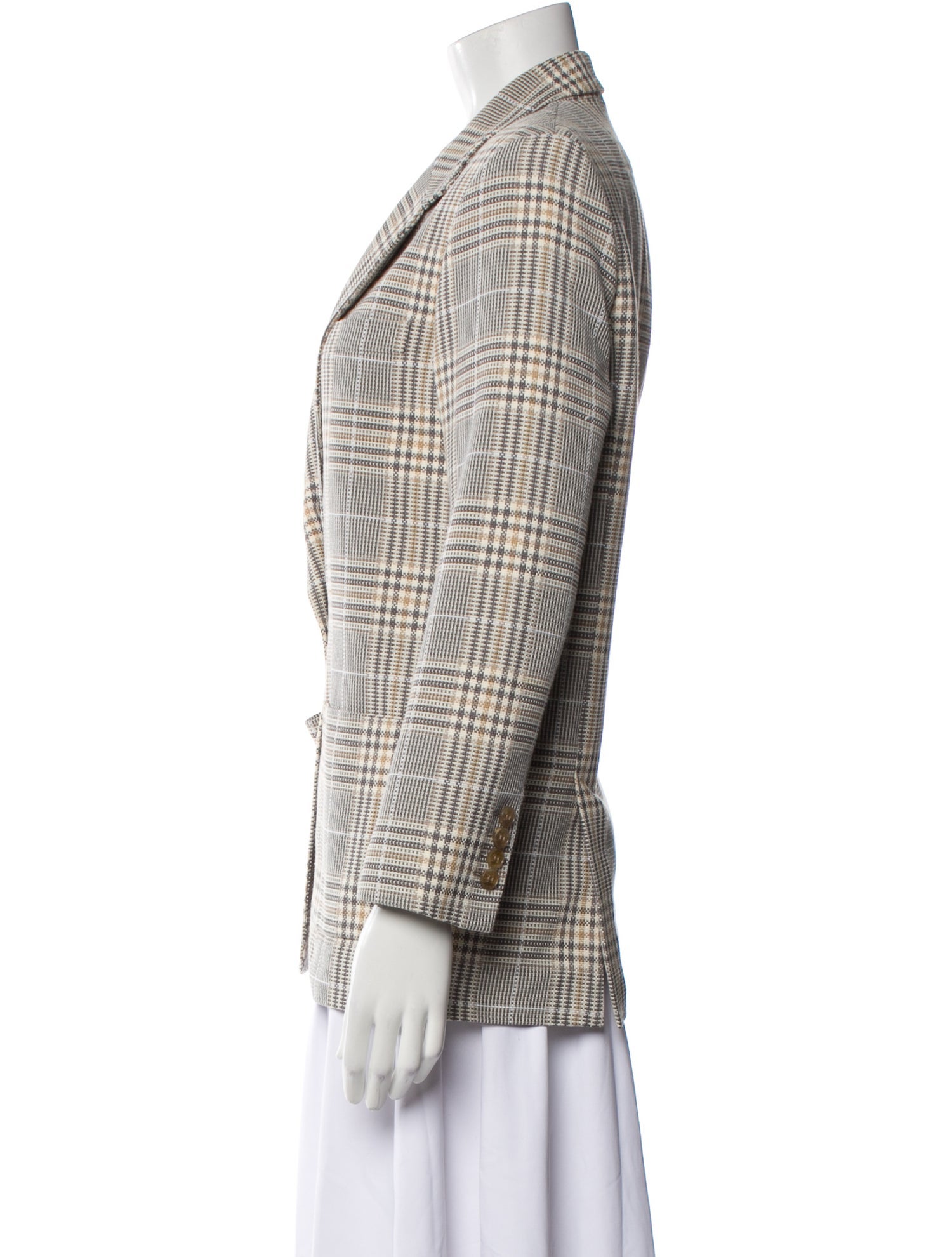 Acne Studios Plaid Print Blazer