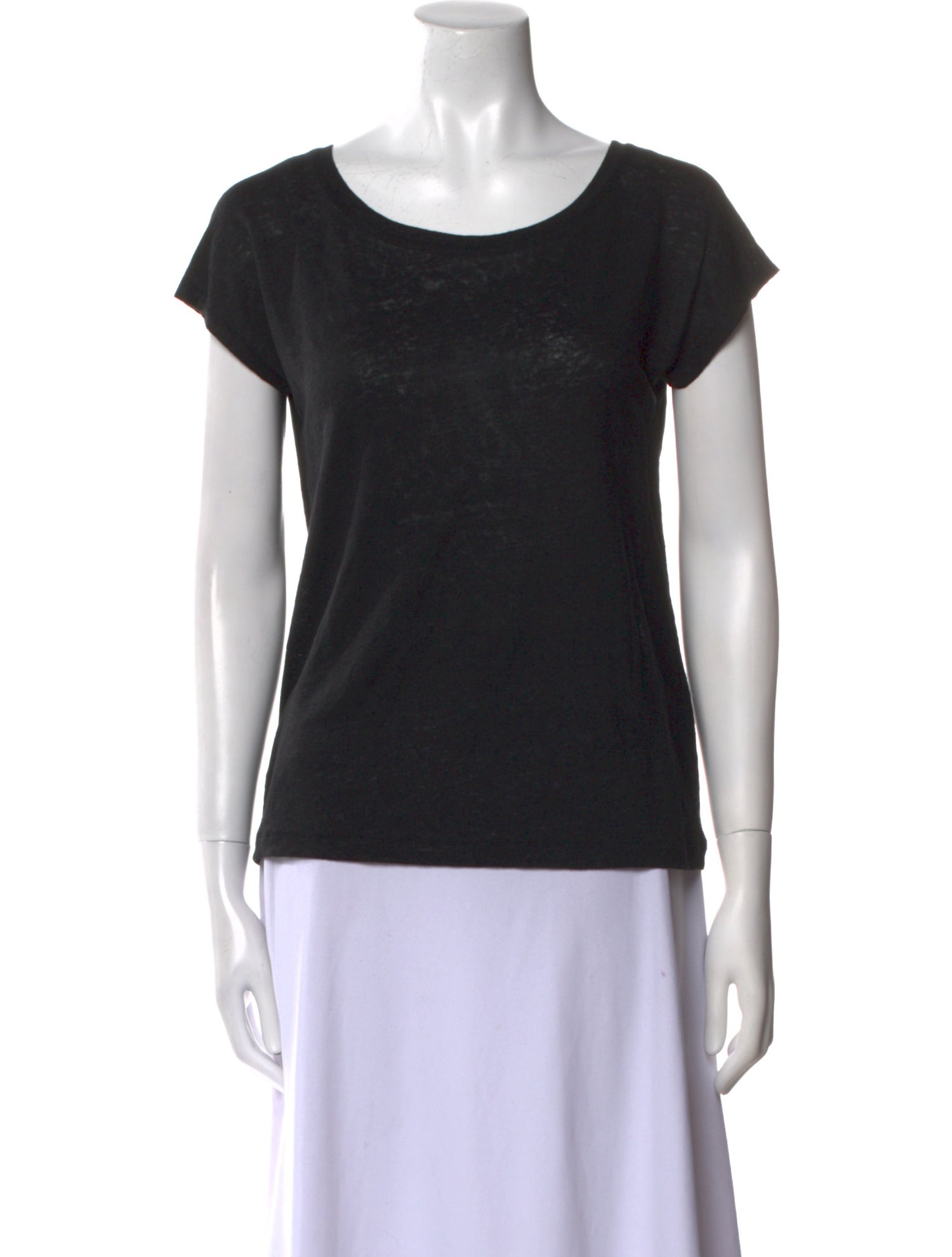 Acne Studios Linen Scoop Neck T-Shirt