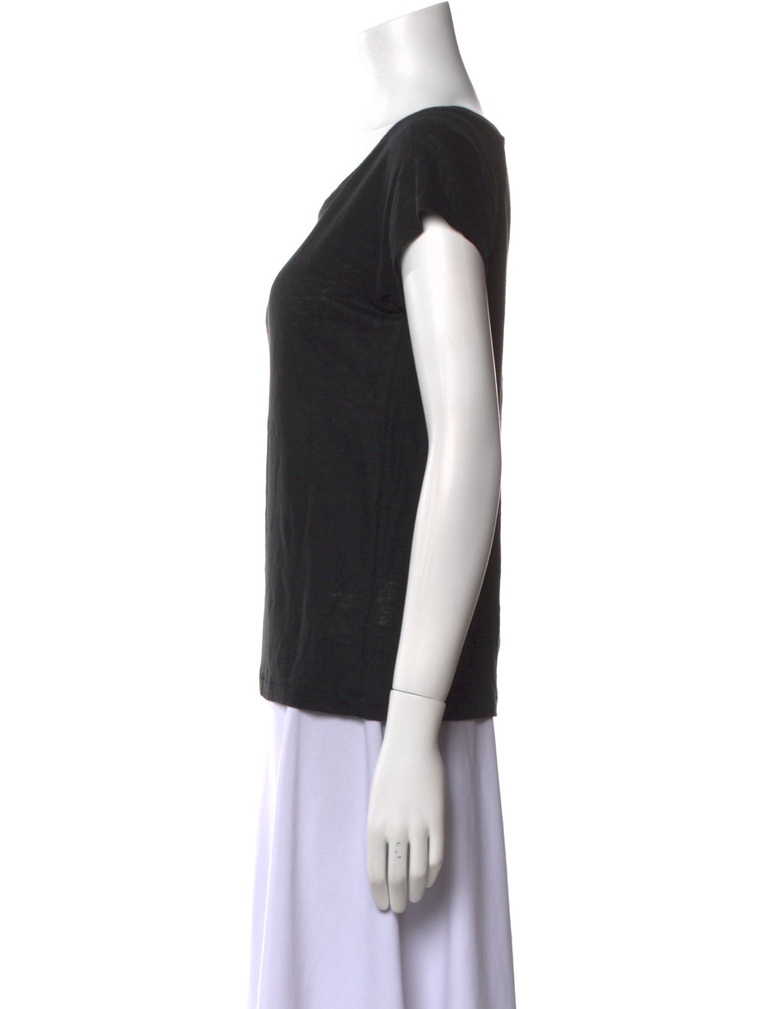 Acne Studios Linen Scoop Neck T-Shirt