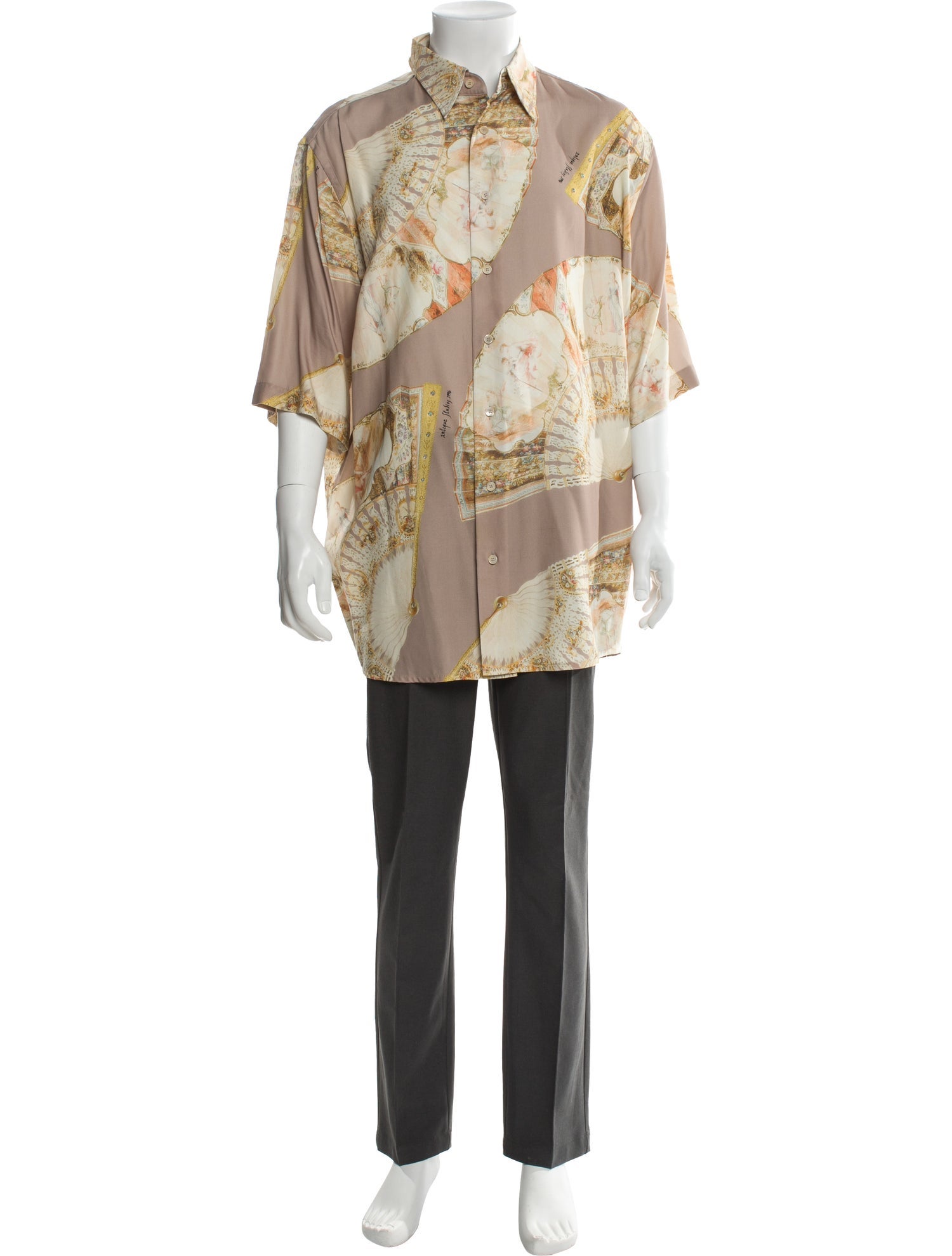 Acne Studios Printed Three-Quarter Sleeve Shirt