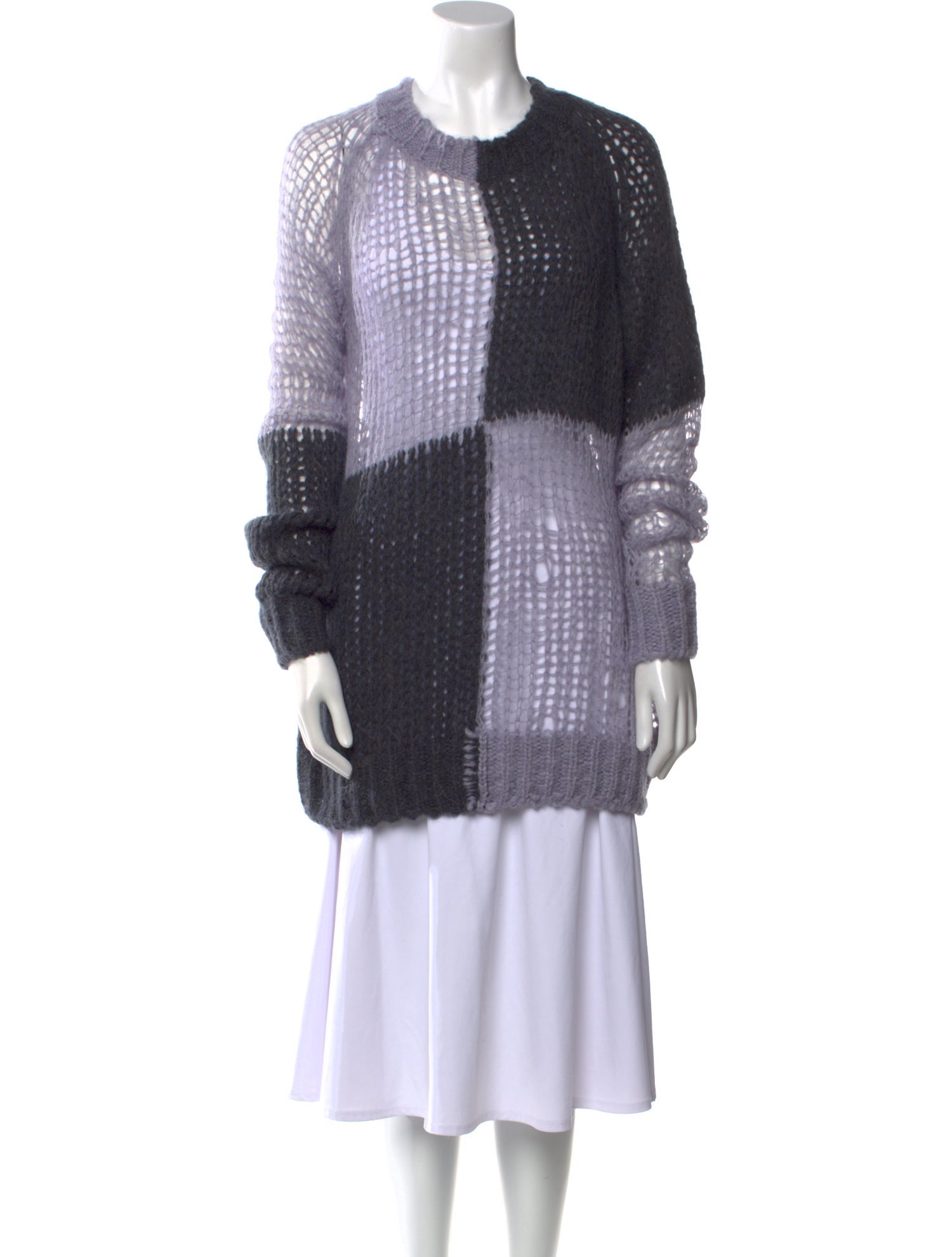 Acne Studios Colorblock Pattern Crew Neck Sweater