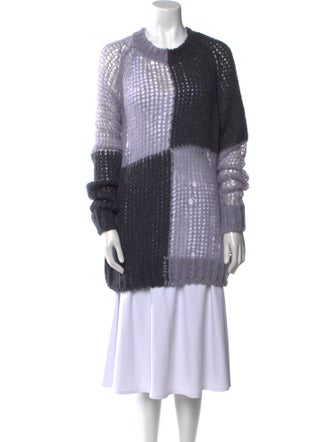 Acne Studios Colorblock Pattern Crew Neck Sweater