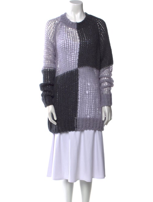 Acne Studios Colorblock Pattern Crew Neck Sweater