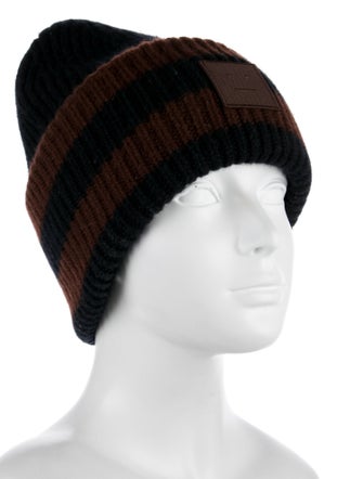 Acne Studios Wool Striped Knitted Beanie