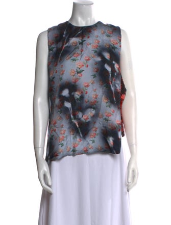 Acne Studios Silk Floral Print Blouse