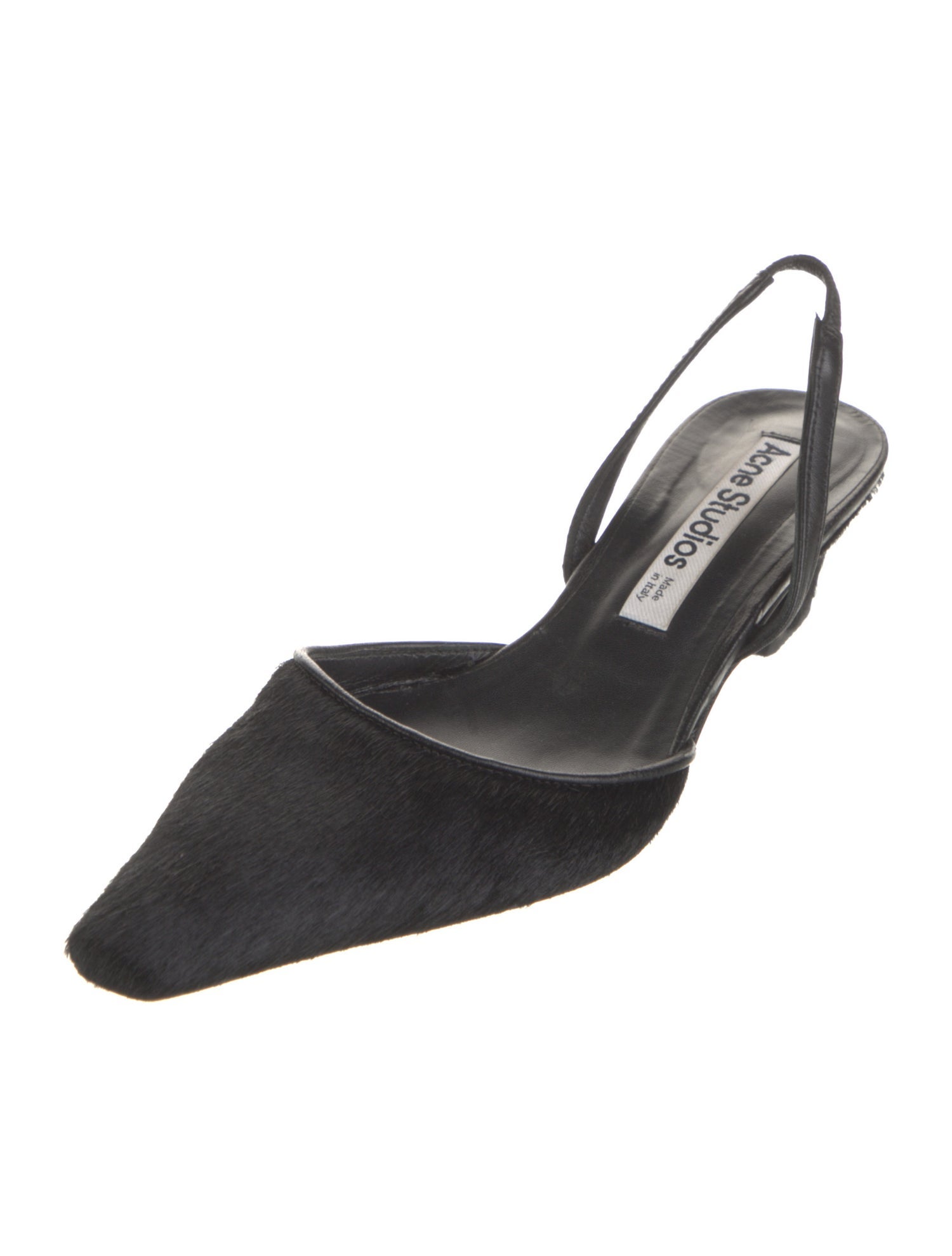 Acne Studios Ponyhair Slingback Pumps