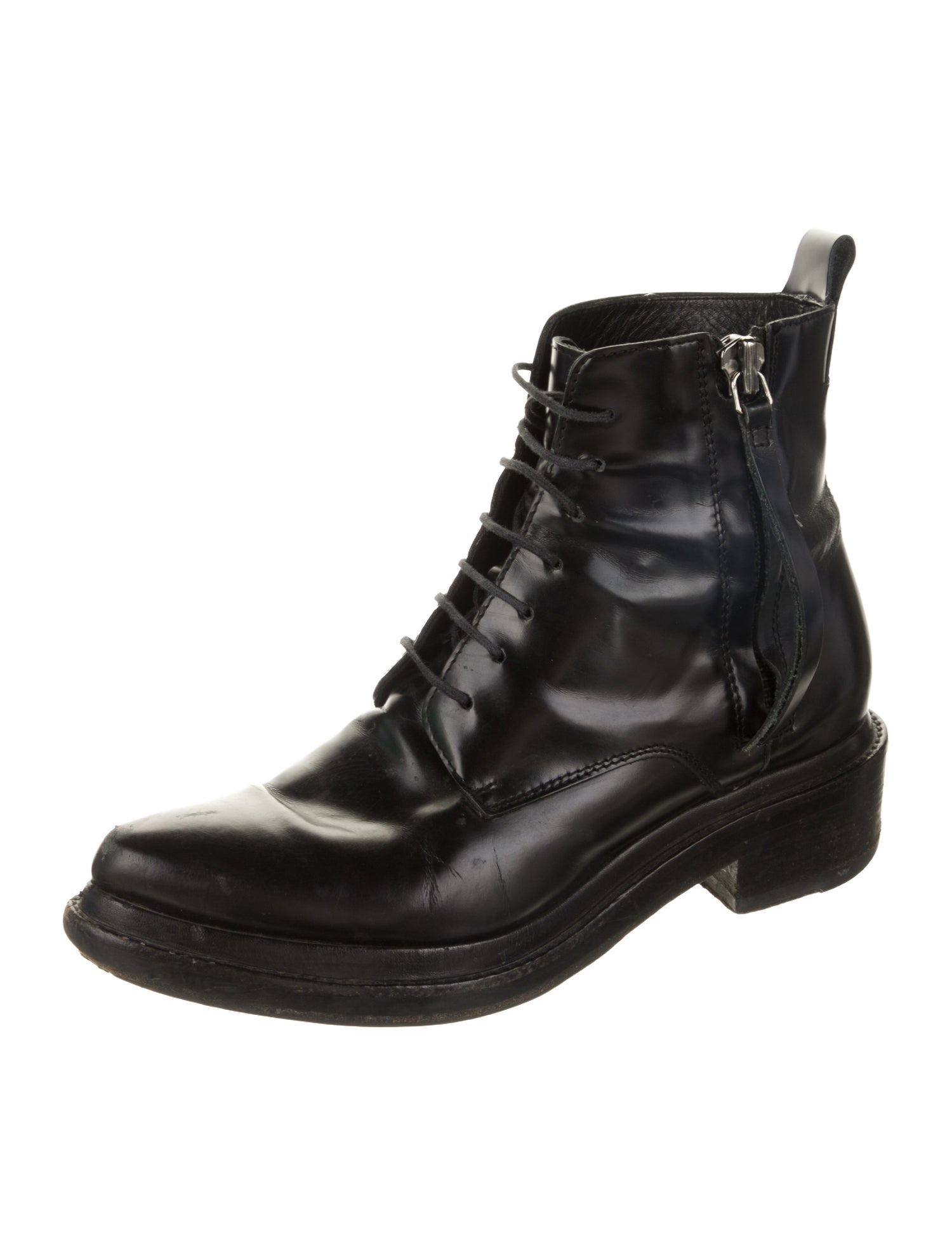 Acne Studios Leather Combat Boots