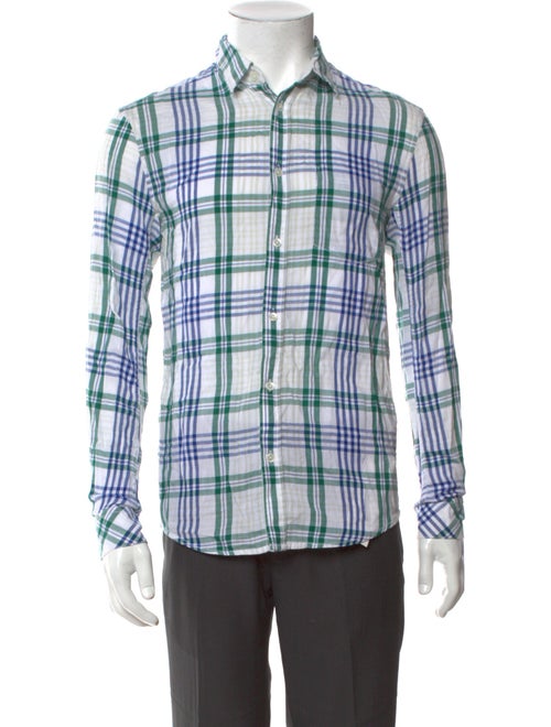 Acne Studios Plaid Print Long Sleeve Shirt