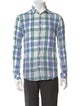 Acne Studios Plaid Print Long Sleeve Shirt